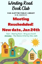 Winding Road Book Club Rescheduled for Jan. 24th