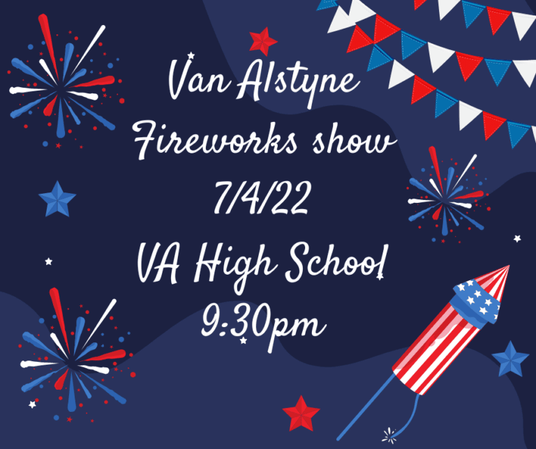Independence Day Fireworks Show City of Van Alstyne, Texas