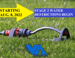 Stage 2 Water Restrictions to Begin August 8, 2022